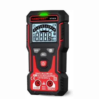 Habotest HT161A Smart Digital Multimeter AC DC Voltage Resistance Capacitance True RMS LCD Display Auto Range NCV Contin