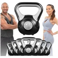 Miweba Sports Kettlebell Kettlebell KB200 - verschiedene Varianten, (Anti-Rutsch-Griff - Hartgummifüße - wasserabweisend - geräuscharm - hochwertige Sand-Zement-Mischung - Profi Fitness Schwunghantel Indoor & Outdoor Workout Ganzkörpertraining Kugelg