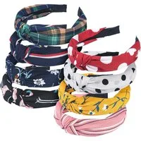 LuxusKollektion Haarreif Haarreif Vintage 8 Stück Damen Haarband breit Stirnband Yoga Retro