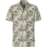 Joop Jeans Kurzarmhemd Hanes mit Allover-Print, Reverskragen