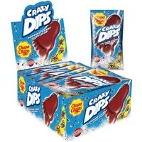 Chupa Chups Süßigkeit, Chupa Chups Crazy Dips Lutscher mit Colageschmack 14g 24er Pack