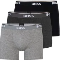 BOSS Boxer Cotton Stretch (3-St) mit umlaufend eingewebtem Markenschriftzug