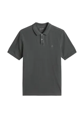 Marc OPolo Casual - Polo, short sleeve, rib details pirate black - Gr. - L