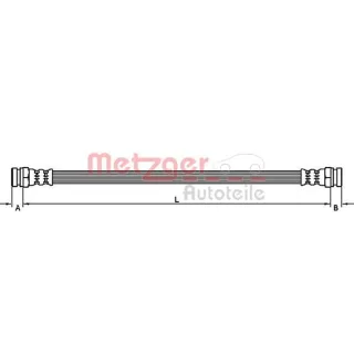 Metzger Bremsschlauch hinten Alfa Romeo Fiat Peugeot