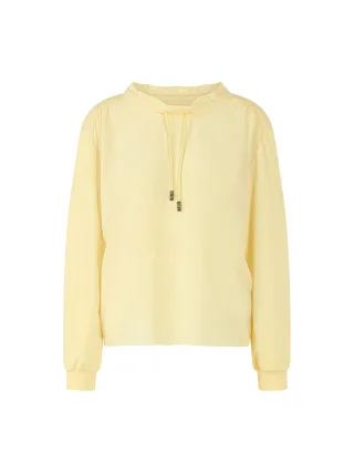 Marc Cain Sports - Langarmshirt mit Materialmix flan - Gr. - 34
