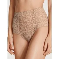 CALIDA High-Waist-Slip Natural Comfort Lace weiche, verspielte Spitze, elastisch, extrabreiter Bund, bequem