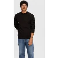 Selected Rundhalspullover SLHDANE LS KNIT STRUCTURE CREW NECK NOOS Baumwolle, regular fit