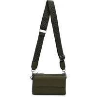 ITALYSHOP24 Geldbörse Damen Umhängetasche CrossBody Brieftasche Geldbörse Handytasche Reise (Tasche mit einem breitem Muster Stoffgurt/Umhängeband), Bodybag Cross Bag Schmucktasche Brieftasche Clutch Abendtasche