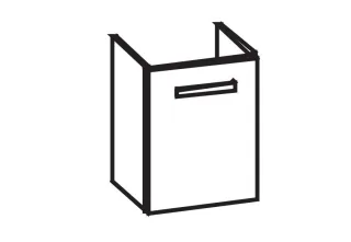 Artiqua 413 Waschtischunterschrank für Preciosa II 273240, Stahlgrau, 413-WUT-K152-L-7142-88 413-WUT-K152-L-7142-88