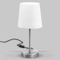 B.K.Licht Tischleuchte BKL1300, ohne Leuchtmittel, 2700K - Extra-Warmweiß, Tischlampe, Weiß, Stoffschirm, Klassisch, E14 ohne Leuchtmittel