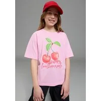 KIDSWORLD T-Shirt Shirt mit Kirschen-Print lässige Passform, Kurzarm, bedruckt, aus Baumwolle