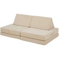en.casa Kindersofa, 5 Teile, Spielsofa »Norhulta« Cord Beige