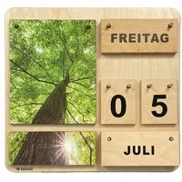 Kollektion Karthaus ewige Kalender Dauerkalender aus Holz, Wand-, Tisch + Lernkalender, Handgefertigt