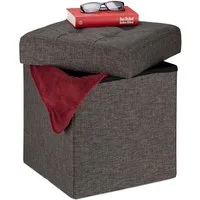 relaxdays Sitzhocker mit Stauraum (1 St), braun
