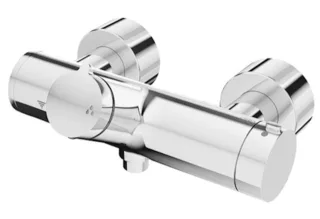 Schell Aufputz-Duscharmatur VITUS VD-T/u Auf/Zu, Therm,man. TD, Anschl. unten,chr, 016170699 016170699