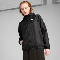 PUMA Windbreaker ESS REGULAR WINDBREAKER mit Gummiprint-Logo, mit Kapuze, mit elastischen Bündchen und Saum