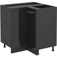 Vicco Eckunterschrank R-Line, Anthrazit Hochglanz/Anthrazit, 75.6 cm ohne Arbeitsplatte (1-St)