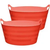 Garronda Allzweckkorb 2-Pack Flexibler Kunststoffkübel für Garten, Bau, Haushalt GD-0184 (2 St)