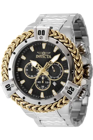 Invicta Bolt 48158 Herren Uhr - Quartz Bewegung - Edelstahl mit Schwarzem Zifferblatt - 54 mm