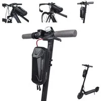 SURFOU Scootertasche für Roller, Rollertasche Front Tube Bag Groß Lenkertasche Wasserfest (E Scooter Tasche für Roller, Große Kapazität Roller Tasche, wasserdichte Front Tube Bag mit Eva Hard Sell, Lenkertasche Escooter, E Scooter Zubehör - Wasserdic
