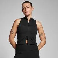 MP Damen Tempo Top mit durchgehendem Reißverschluss – Schwarz - XS