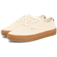 Tommy Hilfiger TH VULC CUP SUEDE Sneaker Freizeitschuh, Halbschuh, Schnürschuh mit honigfarbener Plateausohle