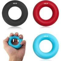 FELIXLEO Handmuskeltrainer 3 Stück Ring Handtrainer Silikon Griffring Fingertrainer Set 40 60LB
