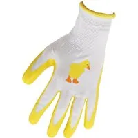 Koopman Gartenhandschuhe Kinderhandschuhe Wasserfest Einheitsgröße Rot /Grün/Gelb (Stück, 2-St., Packung) Gelb / Ente, Universellgröße, Nitril, Kinder, Polyester