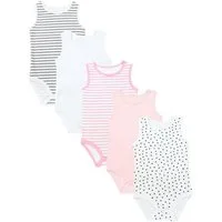 TupTam Kurzarmbody TupTam Baby Mädchen Achselbody in Unifarben 5er Pack