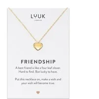 LUUK LIFESTYLE Freundschaftskette Herz, Geschenk für die beste Freundin, Freundschaftskette