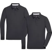 James & Nicholson Langarm-Poloshirt Doppelpack Sportliches Herren Langarm Polo in Washed Optik JN714 (Doppelpack, 2 Stück) Feine Piqué-Qualität
