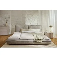 TOM TAILOR HOME Polsterbett PILLOW BED – lässiges Bett mit Kopfteil und Bettrahmen in Kissenform, besonders niedrige Optik – Bettrahmen mit abnehmbarem Bezug