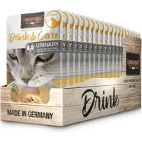 Leonardo Catfood Drink Care Urinary Chicken - mit Hühnerbrühe und Hühnerfleisch 20x40g, Nassfutter für: Katzen