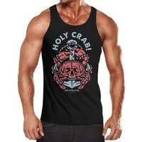 Neverless Tanktop Herren Tank-Top Skull Crab Anker maritimes Motiv witzig Muskelshirt Muscle Shirt Neverless® mit Print