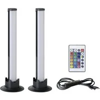 EGLO LED Dekolicht GAMER LIGHT, Tischlampe, musikgesteuert, 2er Set, Gaming Zimmer, Dimmer, Dimmfunktion, Farbsteuerung, Farbwechsel, Fernbedienung, Infrarot inkl., Geräuschesensor, RGB, LED fest integriert, RGB, warmweiß - kaltweiß, Fernbedienung in