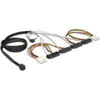 Adapterkabel Mini-SAS HD > 4x SAS schwarz, 1 Meter