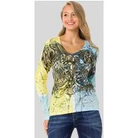 Cipo & Baxx Sweatshirt SWEATSHIRT (1-tlg) aufregenden Muster und dem coolen Markenprint