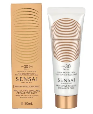 Sensai Silky Bronze Sun Care Cream For Face SPF30.