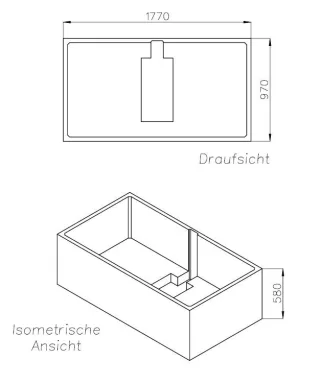 Neuesbad Wannenträger für Bette Eve 180x100 SW 16163