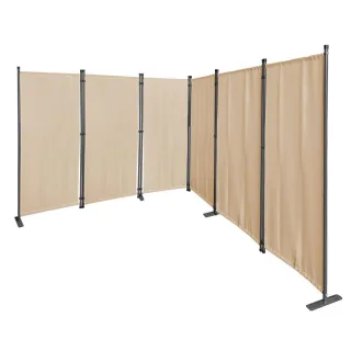 Quick Star Paravent, Beige, Metall, 340x170 cm, Sonnen- & Sichtschutz, Sichtschutz Garten, Balkon Sichtschutze