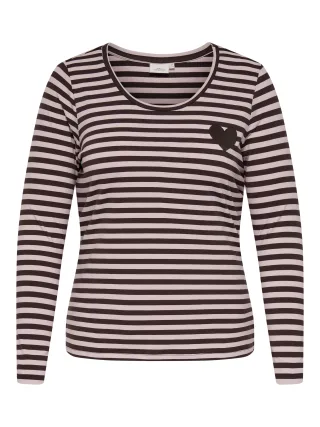 ONLY CARMAKOMA - CARBODIL L/S O-NECK BLOUSE JRS Coffee Bean - Gr. - 48