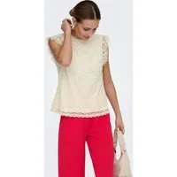 JDY Spitzenshirt JDYLOTAS S/L LACE TOP JRS Materialmix, regular fit
