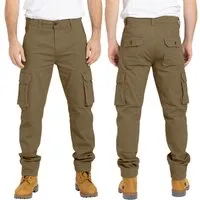 BlauerHafen Cargohose Herren Cargo Hose Arbeitshose Schwerlast Tactical mit 12 Taschen Chino
