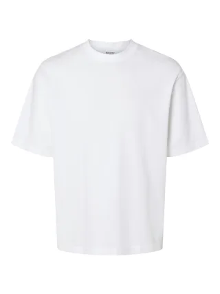 SELECTED MEN - SLMLOOSEOSCAR SS O-NECK TEE NOOS Bright White - Gr. - L