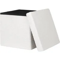 EUGAD Sitzhocker (1 St., Faltbarer Hocker), mit Stauraum aus Teddyfleece