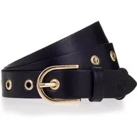 Tamaris Ledergürtel "Elly Gold" Goldene Ösen