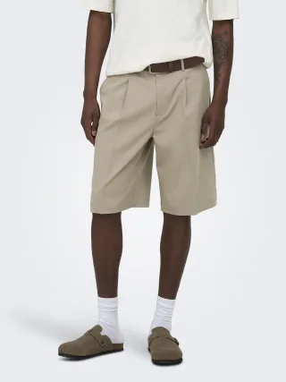 ONLY&SONS - ONSDAVES LOOSE TAILORED 0346 SHORTS NOOS Chinchilla - Gr. - L