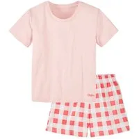 Buffalo Pyjama (2 tlg., 1 Stück) Mädchen - kurzer Schlafanzug mit karierter Hose