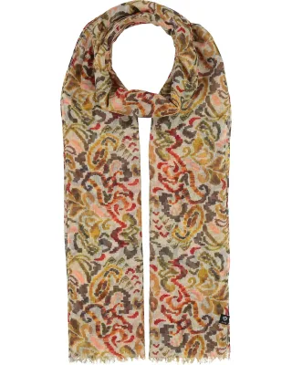 fraas - Schal Sustainability Edition - Schal mit abstrahiertem Paisley-Muster khaki - Gr. - OS