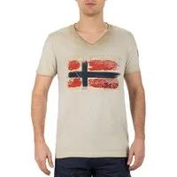 Geo Norway T-Shirt Herren Regular Fit Kurzarmshirt bajoasis Modernes Design mit auffälligem Brustdruck